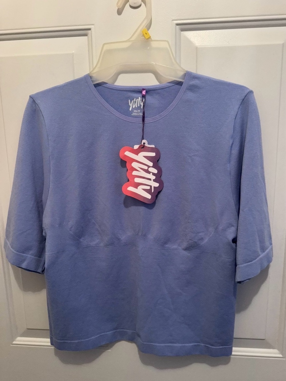 YITTY Lavender Short-Sleeve Crewneck Top